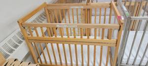 lot 13691 image: Wooden Fire Evacuation Baby Crib