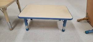 lot 13705 image: Adjustable Height Childrens Table