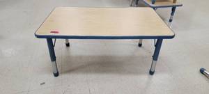 lot 13710 image: Adjustable Height Childrens Table