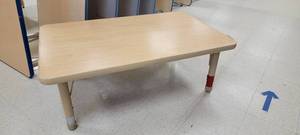 lot 13715 image: Adjustable Height Childrens Table