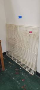 lot 13753 image: White Wire Wall-Mount Shelf W Storage Baskets