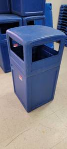 lot 13802 image: (2) Blue Trash Receptacles