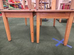 lot 13599 image: Lot of 2 Georgia Chair Company Youth Tables