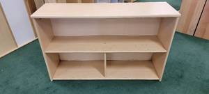 lot 13954 image: (2) Wooden Childrens Storage Shelves