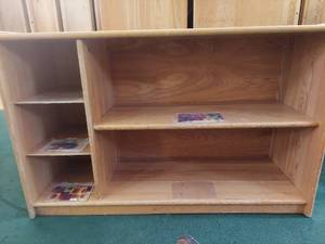 lot 13560 image: Lot of 3 Kaplan Wooden Storage Units
