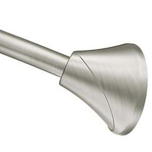 lot 3662 image: Moen CSR2172BN Brushed nickel tension curved shower rods