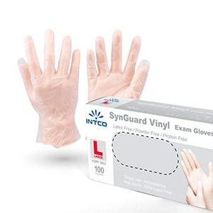 lot 3697 image: Basic Vinyl Synthetic Exam Gloves (Large) - 100 Gloves