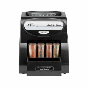 lot 3707 image: Royal Sovereign Electric Coin Sorter Patented Anti-Jam Technology 1 Row of Coin Counting - Black