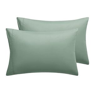 lot 3739 image: Bedsure King Size Pillowcases 2 - Iceberg Green King Pillow Cases Set of 2, Brushed Microfiber, 20 x 40 inches with Envelop Closure Pillow Case Cover