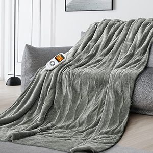 lot 3774 image: KGDJS Heated Blanket, 50x60in Flannel Electric Throw, Heating Blankets with 10 Heating Levels &amp 10 Hours of Auto Off, Fast Heating, Overheating Protection, Machine Washable