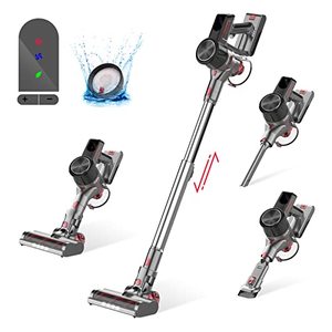 lot 3797 image: Yunjetek Cordless Vacuum Cleaner, 300W Brushless Motor with 26Kpa Powerful Suction Stick Vacuum, Up to 45Mins Max Runtime Detachable Battery