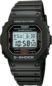 lot 4463 image: Casio Mens G-Shock Quartz Watch with Resin Strap, Black, 20 (Model DW5600E-1V)