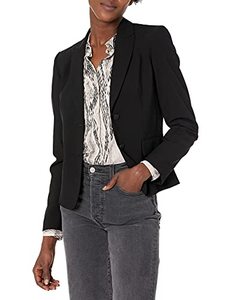 lot 4468 image: Calvin Klein Womens Two Button Lux Blazer Petite, Standard, Black, 20 Plus