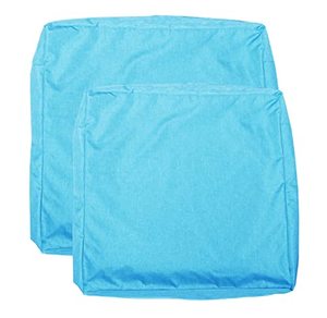 lot 4486 image: youngseahome Patio Seat Cushion Covers,Washable Slip Covers Replacement,Waterproof Outdoor Furniture Chair Cushion Pillow Seat Cover for Couch,Garden,Sofa,Aqua (2 Covers Only)