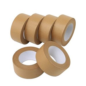 lot 4518 image: Lichamp Brown Packing Tape, Kraft Paper Tape Brown Gummed Tape for Packing Boxes, Shipping Cardboard and Carton Sealing, 6 Rolls x 2 inch x 55 Yard x 7 mil, B206BN