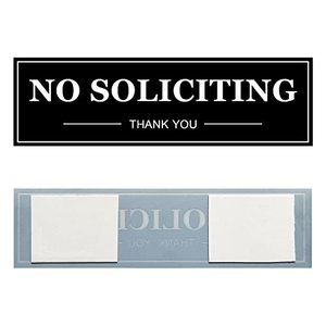 lot 4524 image: No Soliciting Thank You Sign for House Office Front Door with Strong Adhesive Tape