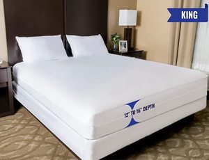 lot 4532 image: King Size Mattress Protector Bed Bug Waterproof Zippered Cover - Hypoallergenic Premium Quality Encasement Protects Against Liquids, Dust - Breathable, Noiseless
