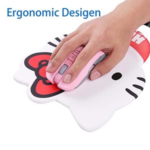 lot 4536 image: Cute Hello Kitty Mouse Pad Wrist Support , Hello Kitty Desk Accessories Office Supplies Stuff, Kawaii Mousepad Ergonomic Mouse Pad with Wrist Rest for Office Desk Computer Laptop Cat Anime Mouse Pad