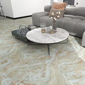lot 4537 image: auxua Peel and Stick Floor Tile Crack-Like Marble Vinyl Flooring Durable Waterproof Non-Slip Granite Vinyl Tiles Self Adhesive Removable for Kitchen Living Room Bedroom Bathroom 24 Pcs