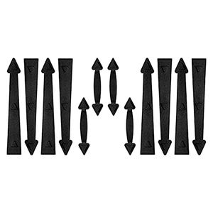 lot 4540 image: skysen Magnetic Garage Door Decorative Faux Hinges Handles Accents Hardware Kit Black(cxckls-2 Pack)