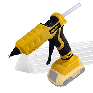 lot 4545 image: 100W Cordless Hot Glue Gun for DeWalt 20V Max Lithium Battery (Battery NOT Included) with 20PCS Full Size Glue Sticks for Arts & Craft DIY Project & Festival Decoration - Tool ONLY