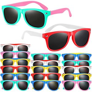 lot 4563 image: GINMIC Kids Sunglasses Bulk, Kids Sunglasses Party Favors, 24Pack Neon Sunglasses for Kids,Boys and Girls, Great Gift for Birthday Party Supplies, Beach, Pool Party Favors, Fun Gift, Goody Bag Favors