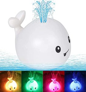 lot 4580 image: Leipal Baby Bath Toys for Kids Toddlers Pool Toys Light Up Whale Spray Bath Toy Sprinkler Bathtub Toys for Toddlers