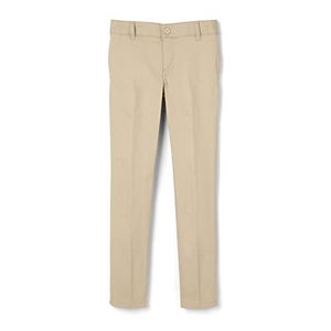 lot 4583 image: French Toast Girls Big Stretch Twill Skinny Leg Pant with Pockets, School Uniforms for Kids and Teens, Khaki, 14 Plus