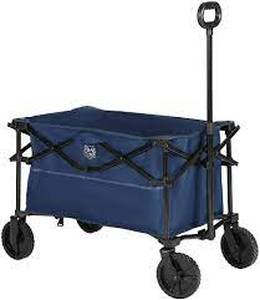 lot 3709 image: Timber Ridge Folding Wagon with Small Wheels Blue