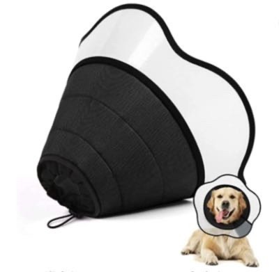 lot 54454 image: Babyltrl Dog Cone for Dogs After Surgery, Soft Dog Cones for Large Medium Dogs, Comfortable Elizabethan Collar for Dogs to Stop Licking, Adjustable Pet Recovery Collar for Dogs XL