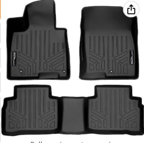 lot 54528 image: Black all weather black rubber floor mats (2 piece)