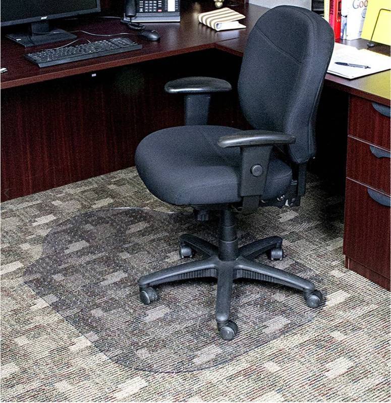 lot 54132 image: Evolve 36 x 48 Clear Office Chair Mat with Rounded Corners for Low Pile Car(Retail $25.85)