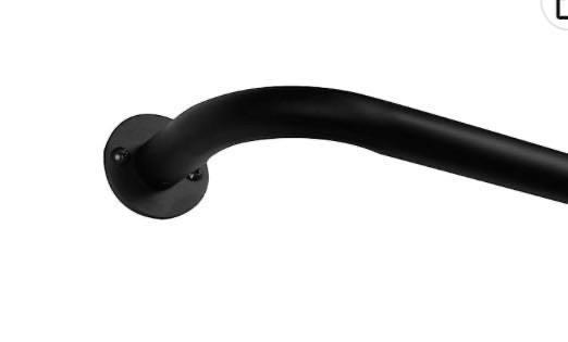 lot 54318 image: Exclusive Home Holden Wrap Around 12 Curtain Rod, Matte Black, 52-72