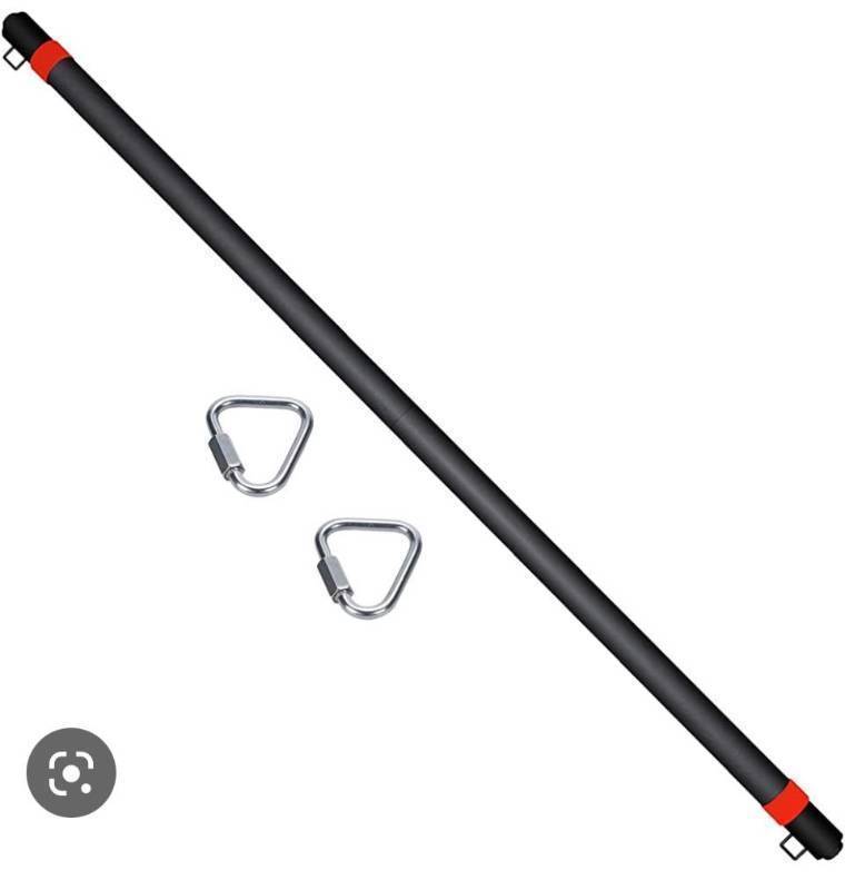 lot 53047 image: FITUBI Resistance Band Bar-40 Inches Detachable Workout Bar with Clips for All Resistance Bands,Natural Rubber Padded Training Bar for Gym Machine, Pilate, Fitness, Home Workout, Black