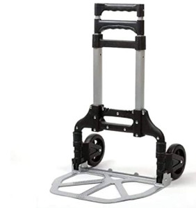 lot 54608 image: Voyager Tools Automatic 3-Section Folding Luggage Cart Heavy Duty Traveling Cart (Retail $45.40)