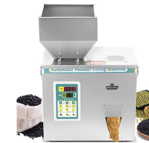 lot 54632 image: Spolehli Powder Filling Machine 1-20g Particle Filling Machine Intelligent Glitter Weighing Filling Machine Automatic Powder Filler for Tea Seeds Grains Powder Glitter Foot Pedal Control (Retail $249.99)