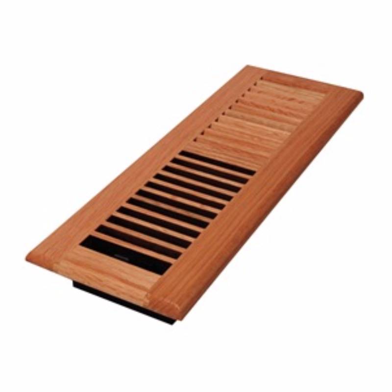 lot 5030 image: Decor Grates WL414-N Wood Louver Floor Register, Natural Oak, 4-Inch by 14-Inch