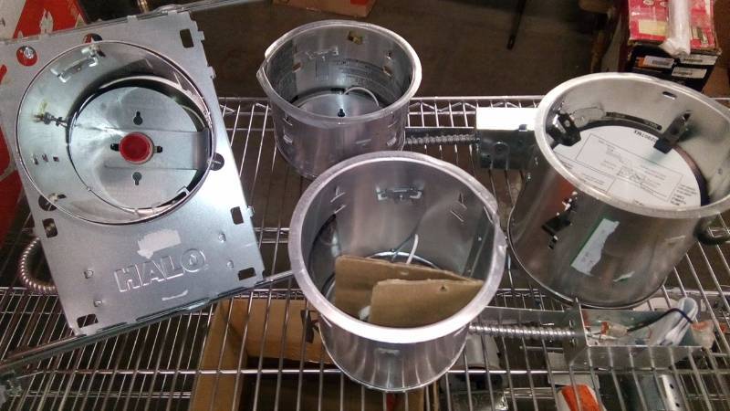 lot 5045 image: lot of 4 assorted aluminum  remodel housings see pictures for more detail