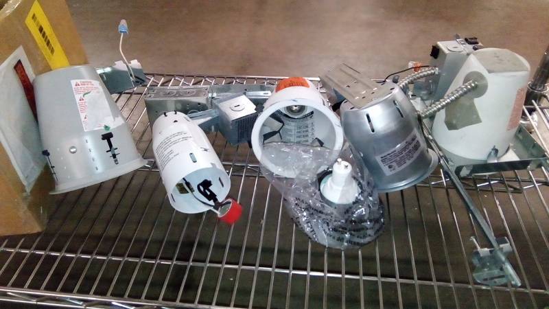 lot 5047 image: large lot of assorted aluminum  remodel housings see pictures for more detail