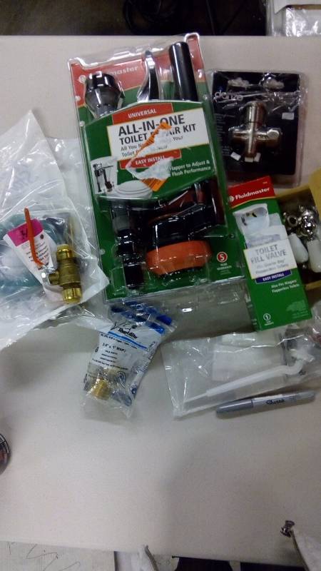 lot 5052 image: large lot of various plumbing parts and repair parts
