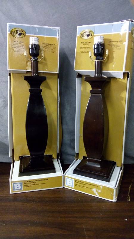 lot 5060 image: 2 Hampton Bay Lamps Timeless Table Lamps
