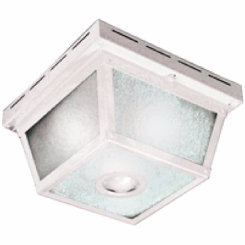 lot 5062 image: Motion-Activated, White, Square, 100-Watt, Ceiling Light