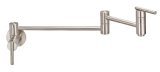 lot 5119 image: Danze D205058SS Parma Wall Mount Single-Handle Pot Filler with Lever Handle, Stainless Steel