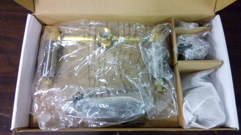 lot 5123 image: Glacier Bay Constructor 2-Handle Tub and Shower Faucet in Brushed Nickel 833CW-0004
