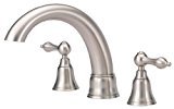 lot 5124 image: Danze D308840BNT Fairmont Roman Tub Faucet Trim Kit, Brushed Nickel (Valve Not Included)