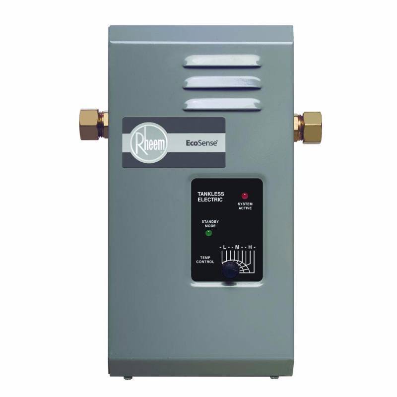 lot 5185 image: Rheem EcoSense Gas Water Heaters 2.5 GPM Max Flow Rate 240 Volt 7kw Electric Tankless Water Heater RETE 7