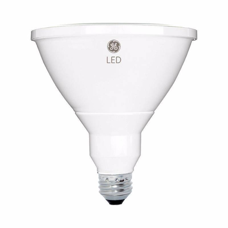 lot 5190 image: (4) GE 90W Equivalent 5 Colors in 1 PAR38 Clear, Green, Red, Blue or Yellow LED Light Bulb