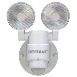 lot 5192 image: Led Spot Flood Light 2-head White Outdoor Security 180 Degrees Wall Mount