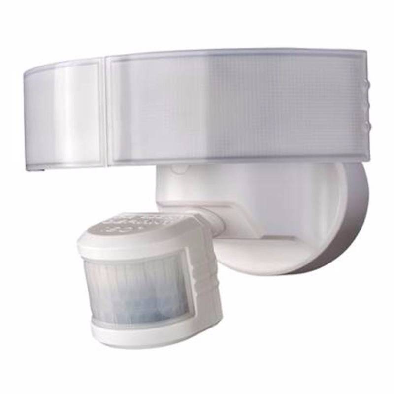 lot 5207 image: Defiant Flood Lights 180-Degree White Outdoor LED Motion Security Light DFI-5983-WH