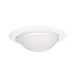 lot 6849 image: (2) Halo 5054PS, 5 Trim Showerlight White Trim with Frosted Dome Diffuser
